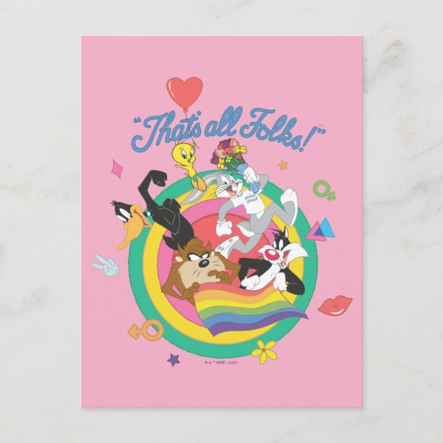 Carte Postale LOONEY TUNES™ - C'est tout le monde ! Pride Bullse (Devant)