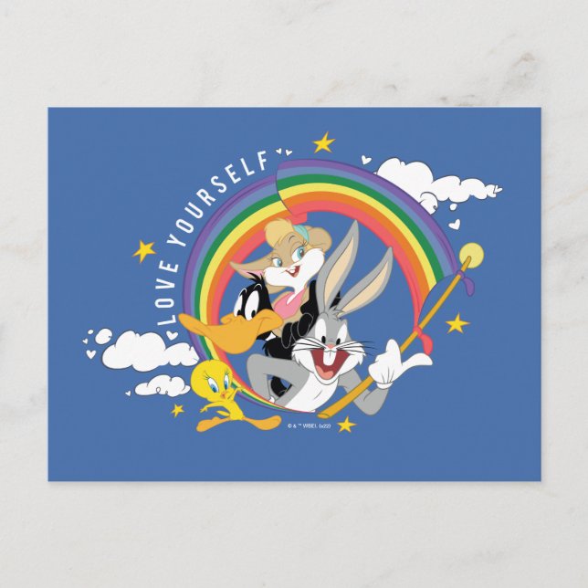 Carte Postale LOONEY TUNES™ - Love Yourself Pride Badge (Devant)