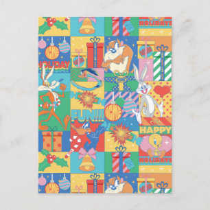 Carte Postale LOONEY TUNES™ Modèle de Noël Joyeuses Fêtes