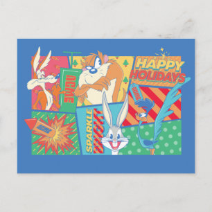 Carte Postale LOONEY TUNES™ Motif Joyeuses Fêtes