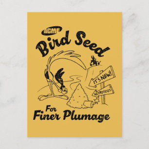 Carte Postale LOONEY TUNES™   ROAD RUNNER™ - Graines d'oiseaux