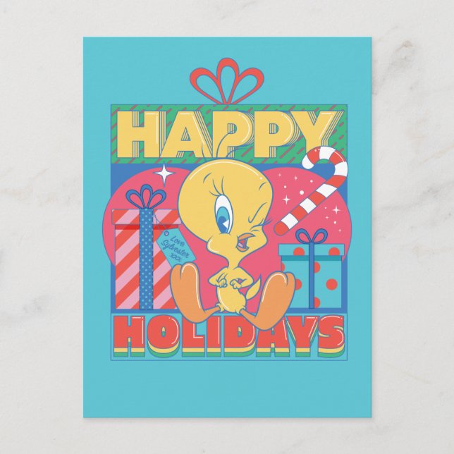 Carte Postale LOONEY TUNES™ | TWEETY™ Joyeuses fêtes (Devant)