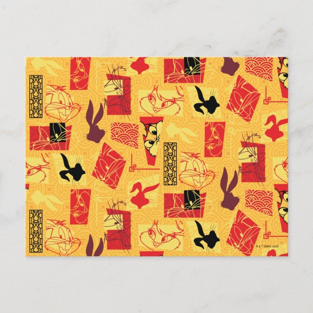 Carte Postale LOONEY TUNES™ | Year of Rabbit Pattern (Devant)