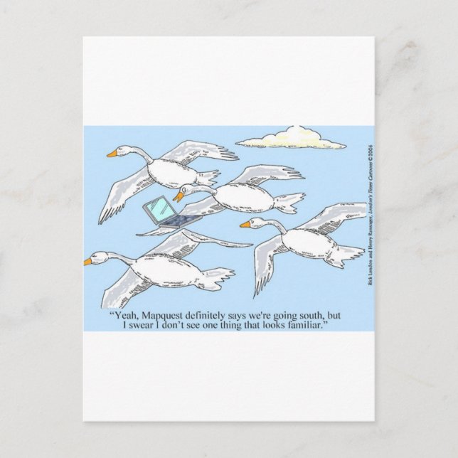 Carte Postale Loose Goose Utilisant Mapquest Cadeaux et T-Shirts (Devant)