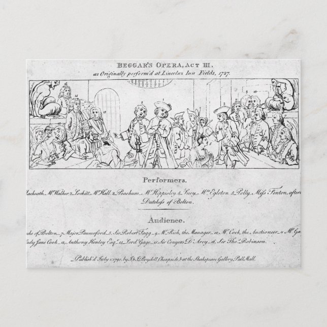 Carte Postale L'opéra du mendiant' (Devant)