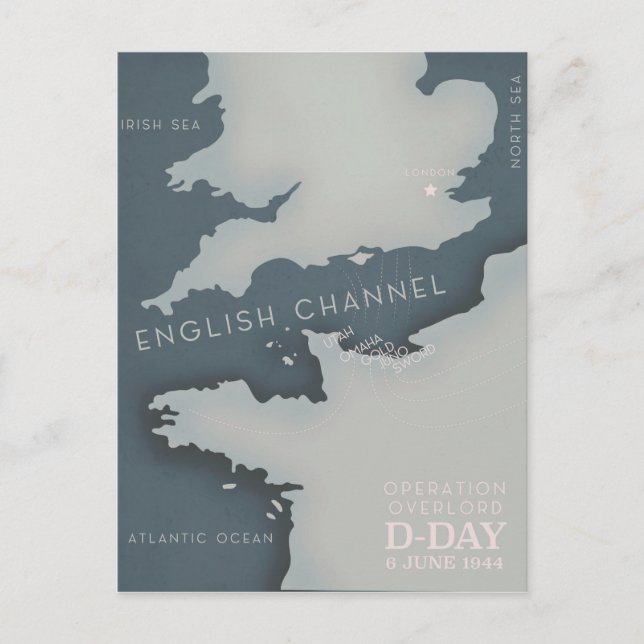 Carte Postale L'opération du Jour J chevauche l'affiche militair (Devant)