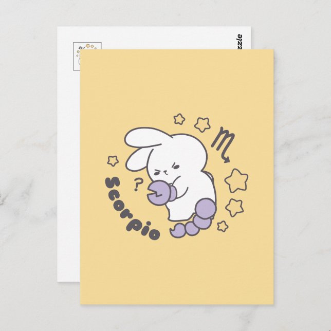 Carte Postale Loppitokki Bunny embrassant la magie du zodiaque S (Devant / Derrière)