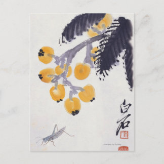 Carte Postale Loquats et un Grasshopper