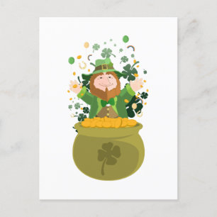 Carte Postale L'or Leprechaun de Saint Patrick