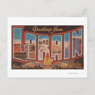 Carte Postale Lorain, OhioGrandes lettres ScènesLorain, OH