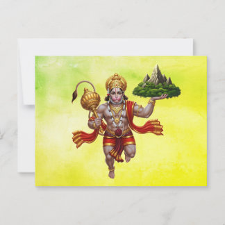 Carte Postale Lord Hanuman Flying Lifting Mountain
