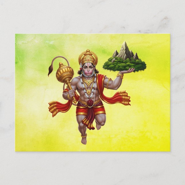 Carte Postale Lord Hanuman Flying Lifting Mountain (Devant)