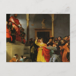 Carte Postale Lorenzo Lotto- Sainte-Lucie devant les juges