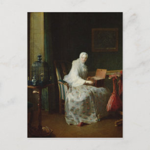 Carte Postale L'orgue d'oiseaux ou une femme qui la dénote
