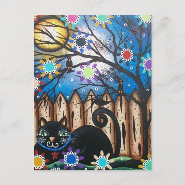 Carte Postale Lori Everett_ Jour Des Morts, Chat Noir, Mexicain (Devant)