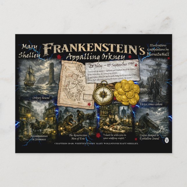 Carte Postale L'orkney épouvantable de Frankenstein par BurnsInH (Devant)