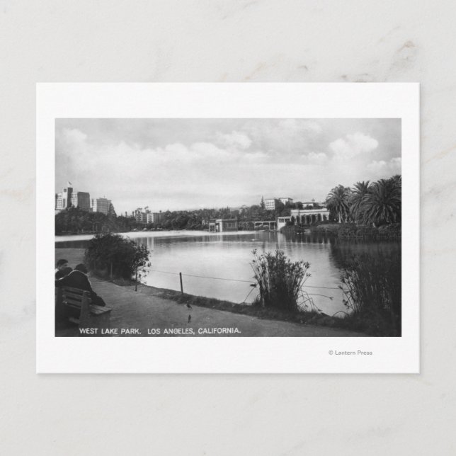 Carte Postale Los Angeles, CA West Lake Park City View (Devant)