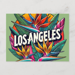 Carte Postale Los Angeles California Birds of Paradise Flowers