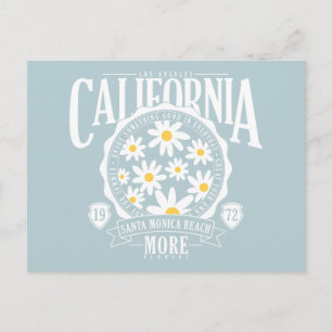 Carte Postale Los Angeles California Floral Graphic