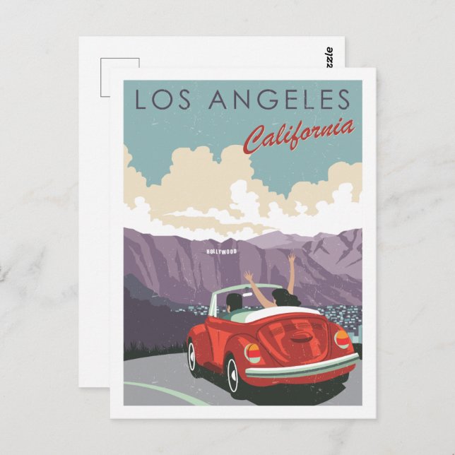 Carte Postale Los Angeles California USA Fameux Travel Place (Devant / Derrière)