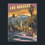 Carte Postale Los Angeles Californie<br><div class="desc">Plongez dans un monde de soleil, de surf et de cool californien classique. Faites une balade le long des boulevards bordés de palmiers, profitez des projecteurs d'Hollywood ou détendez-vous simplement sur la plage avec une brise du Pacifique dans vos cheveux. Ce poster est votre billet pour l'attrait intemporel de LA....</div>