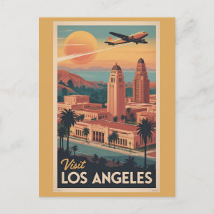 Carte Postale Los Angeles Californie Ciel de la Ville Vintage