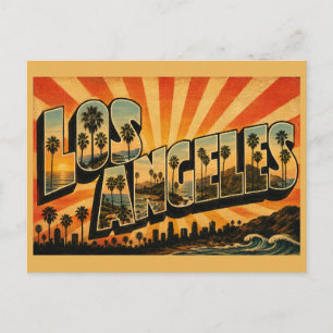Carte Postale Los Angeles Californie Palmier Art Côtiers