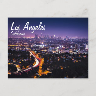 Carte Postale Los Angeles, Californie Skyline la nuit