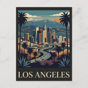 Carte Postale Los Angeles Californie Voyage Rétro Vintage