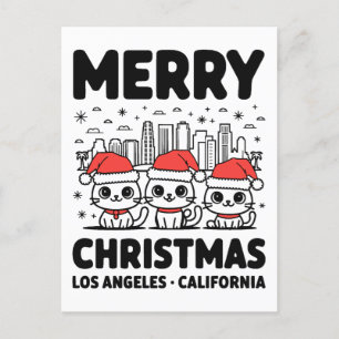 Carte Postale Los Angeles City California Joyeux Noël USA