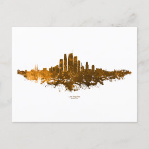 Carte Postale Los Angeles City Skyline - Orange