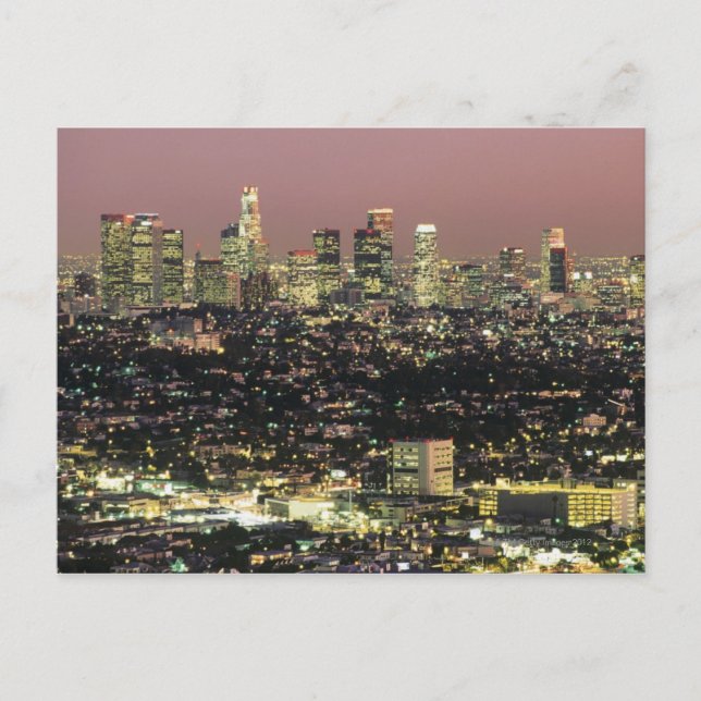 Carte Postale Los Angeles Cityscape at Night (Devant)