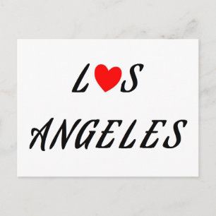 Carte Postale Los Angeles coeur rouge