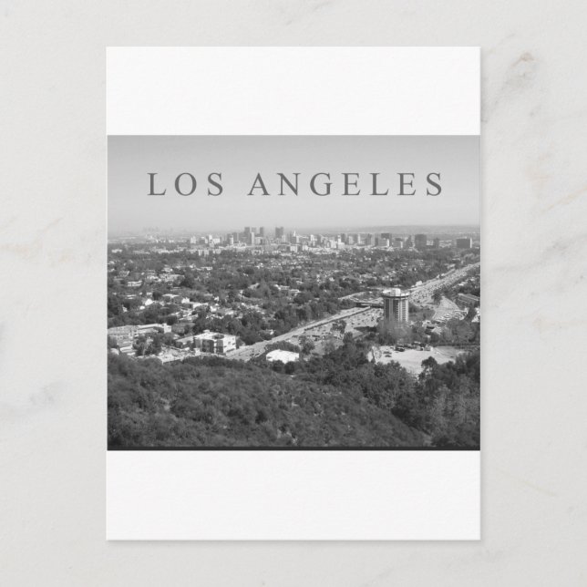Carte Postale Los Angeles en noir et blanc (Devant)