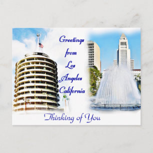 Carte Postale Los Angeles, salutations_