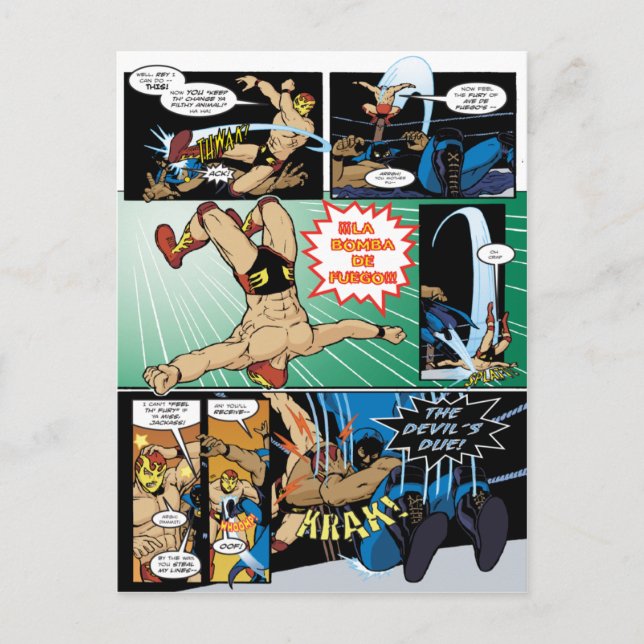 Carte postale Los Luchadores Mysteriosos (Devant)