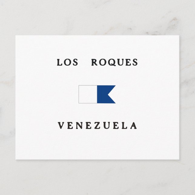 Carte Postale Los Roques Venezuela Alpha Dive Drapeau (Devant)
