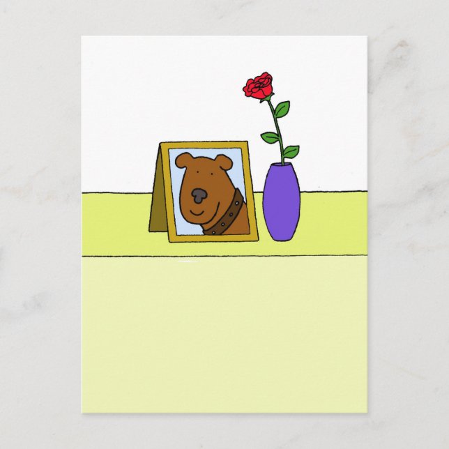 Carte Postale Loss Pet Dog Sympathy for Bereaving (Devant)