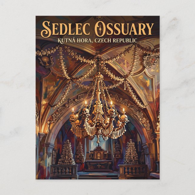 Carte Postale L'Ossuaire de Sedlec République tchèque (Devant)
