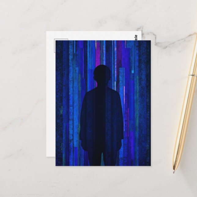 Carte Postale Lost in the Algorithm Blues (Devant/Arrière en situation)