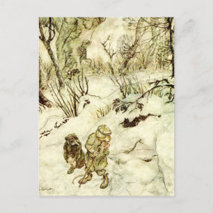 Carte Postale Lost in the Dark Woods par Arthur Rackham