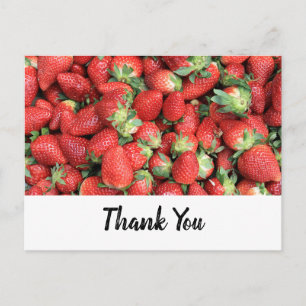 Carte Postale Lot de Merci de fraises rouges juteuses