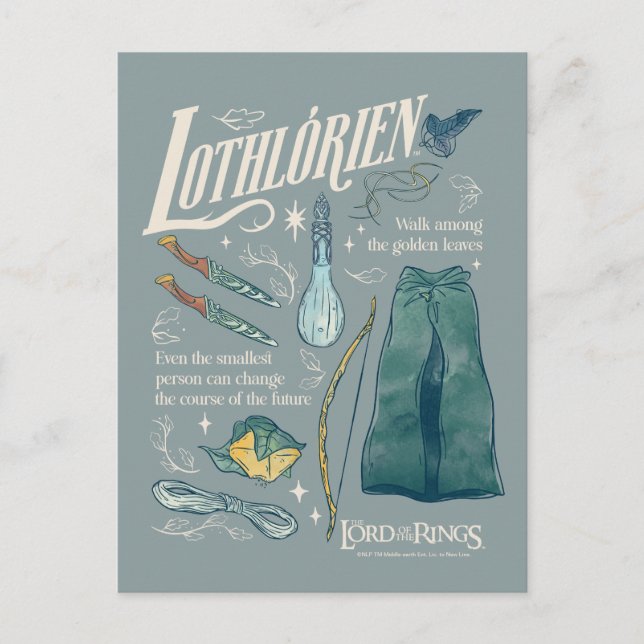 Carte Postale LOTHLORIEN™ Watercolor Collage Graphic (Devant)