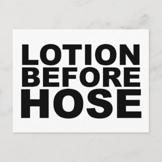Carte Postale LOTION AVANT TUYAU t-shirt fou mug tapis de souris