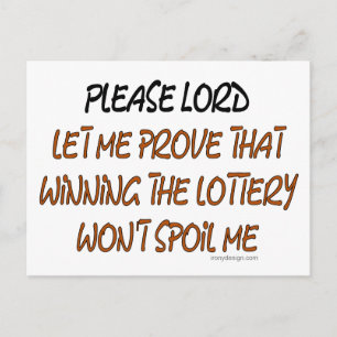 Carte Postale Lottery Humor