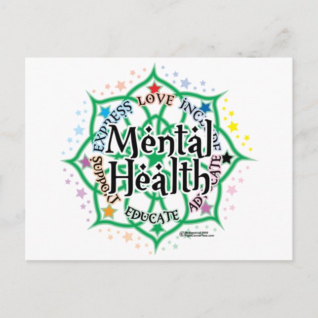 Carte Postale Lotus de la santé mentale (Devant)
