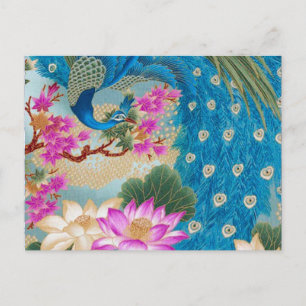 Carte Postale Lotus du paon