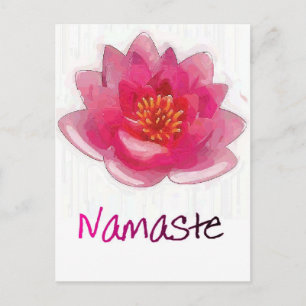 Carte Postale Lotus Fleur "Namaste" Cadeaux de Yoga