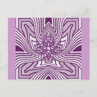 Carte postale Lotus géométrique Lavande