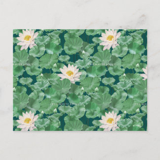 Carte Postale Lotus Lagoon Motif - Le Lotus Blanc